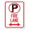 Signmission Fire Lane No Parking & Arrow Pointing Left & Right Heavy-Gauge Alum Parking, 18" x 24", A-1824-24021 A-1824-24021 - alternate 1